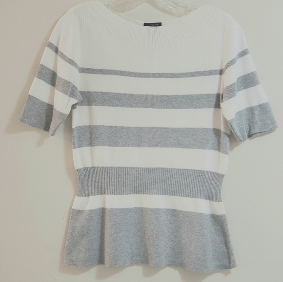 Ann Taylor Sweaters - Ann Taylor Sweater, Grey/White, Sz S